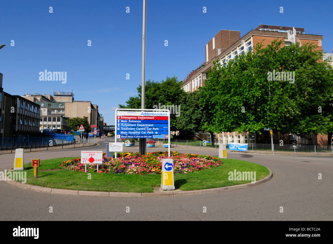 Ingresso dell'ospedale Addenbrookes a Cambridge Inghilterra REGNO UNITO Foto Stock