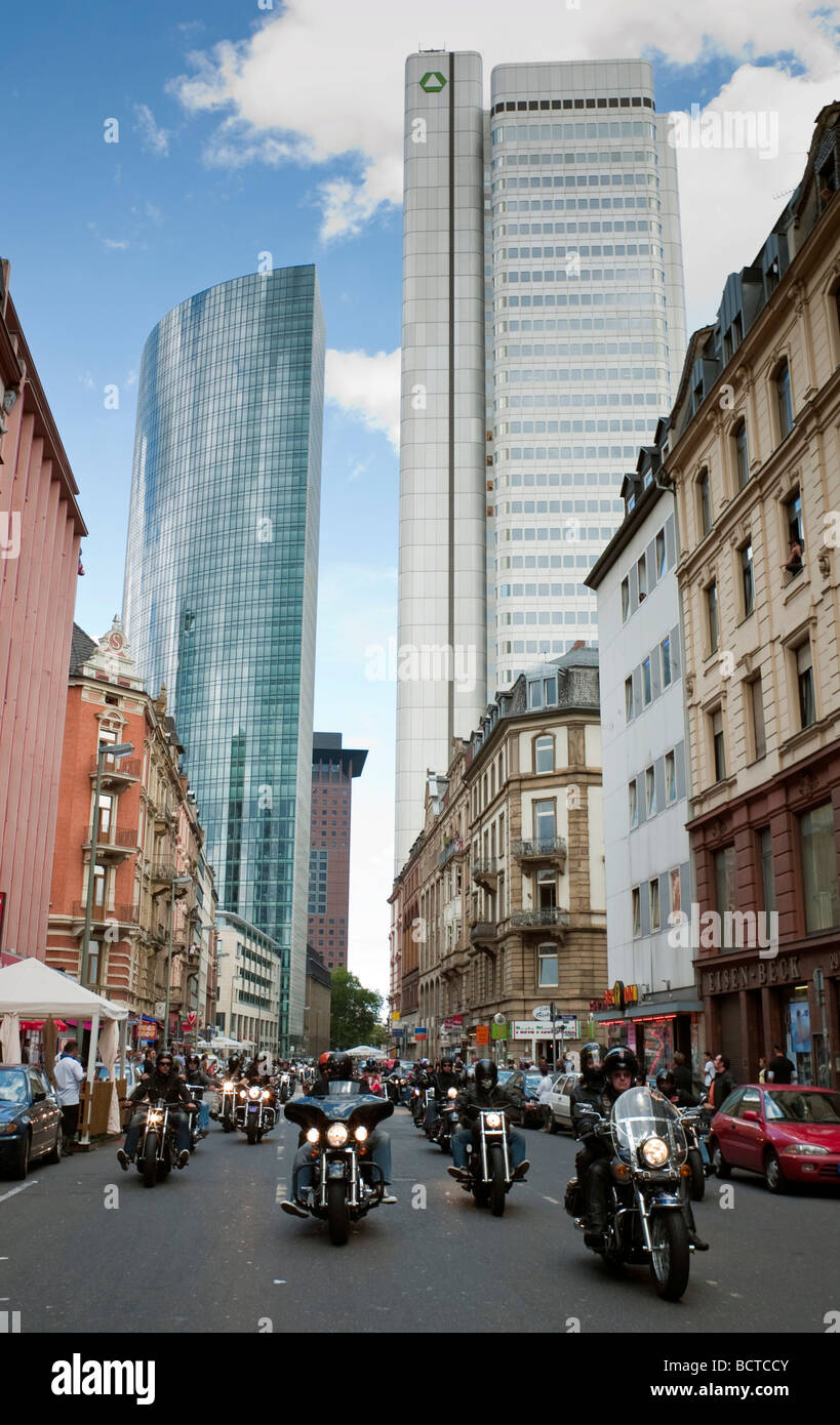 Parata di moto, criminalità City Run, Francoforte Hesse, Germania, Europa Foto Stock