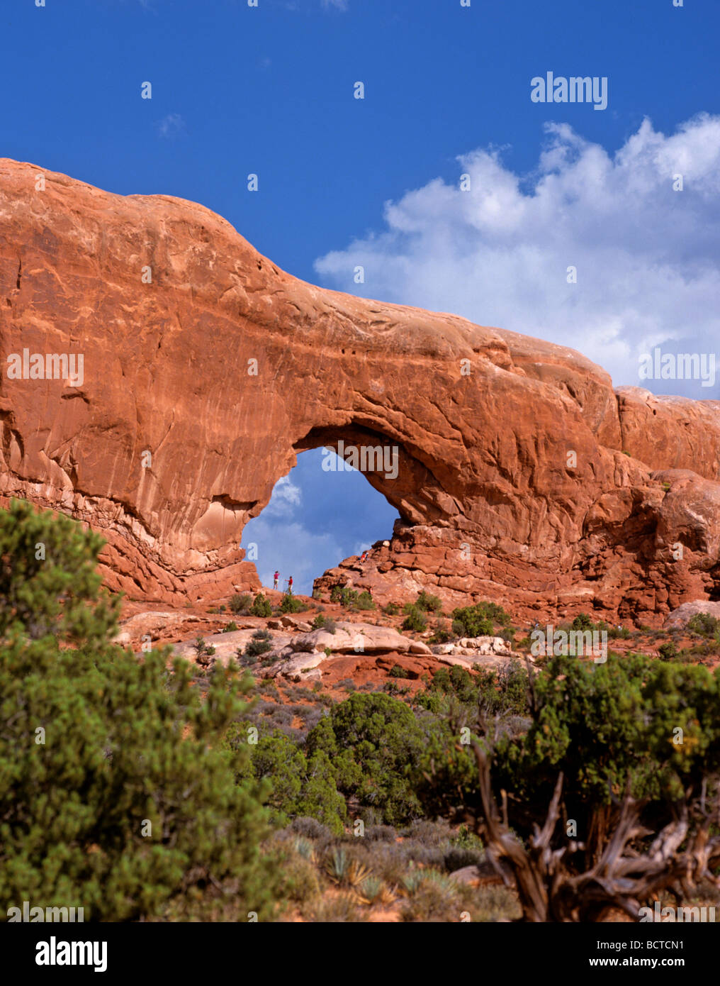 La finestra del Nord, il Parco Nazionale di Arches, Utah, Stati Uniti d'America Foto Stock