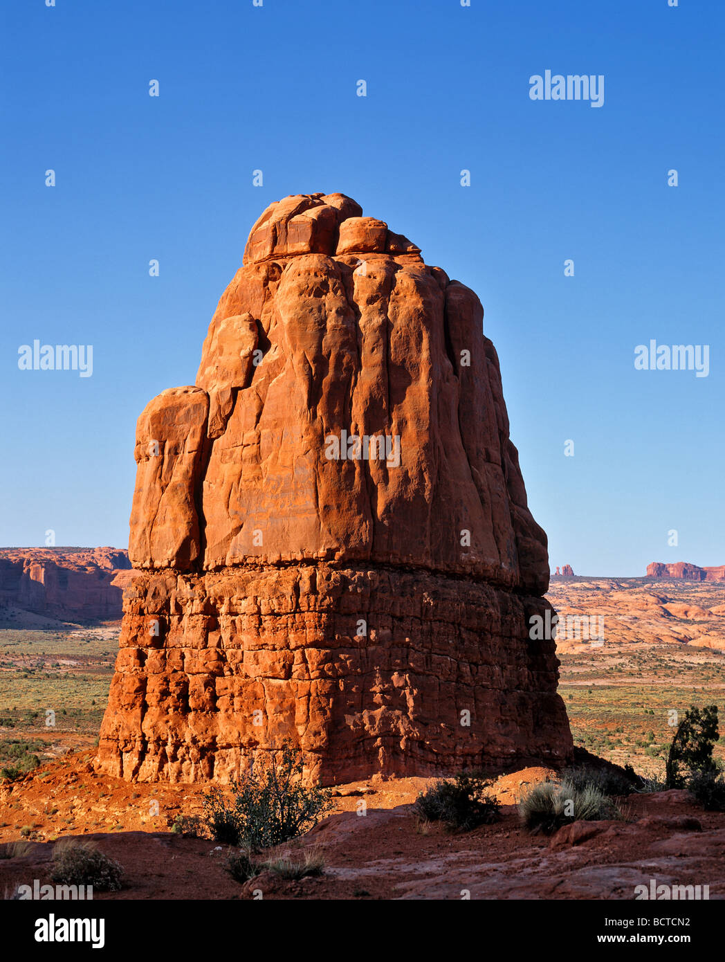 Monolito in Arches National Park, Utah, Stati Uniti d'America Foto Stock