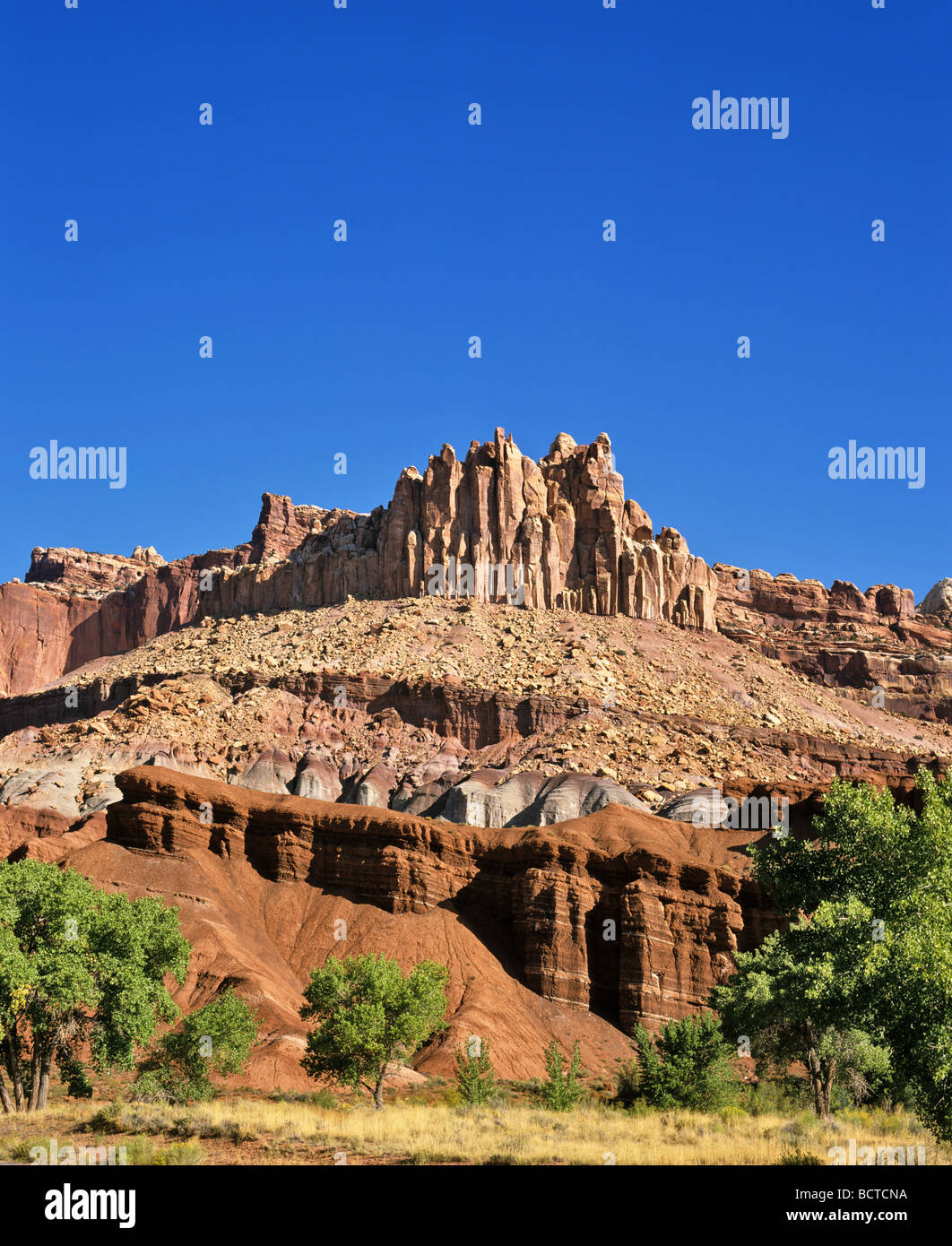 Il Castello, il Parco nazionale di Capitol Reef, Utah, Stati Uniti d'America Foto Stock