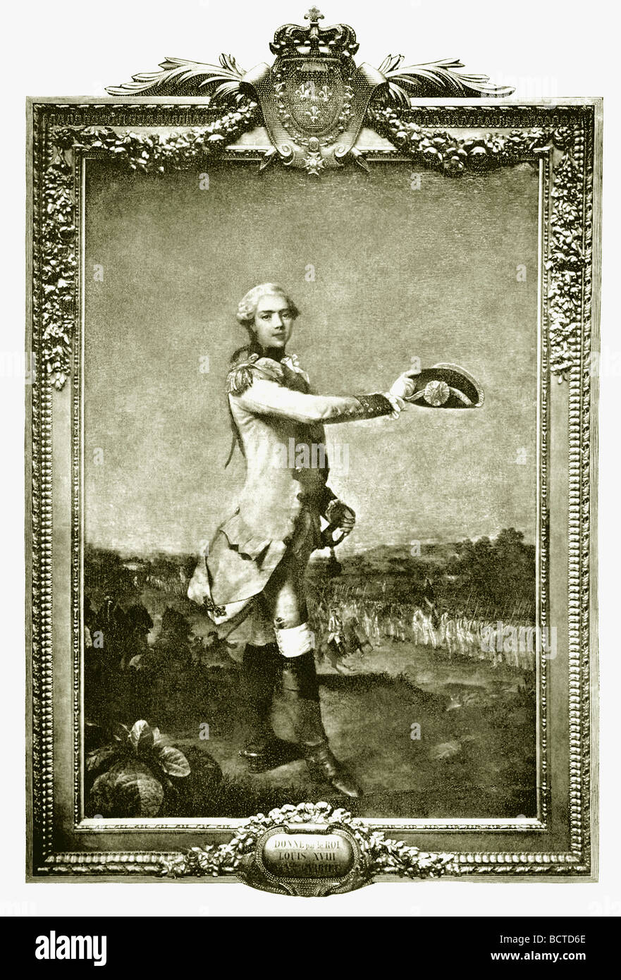 Luigi XVIII (1755 -1824) era noto come Comte Conte di Provenza fino a quando fu nominato re nel 1795 da emigrati dalla Francia. Foto Stock