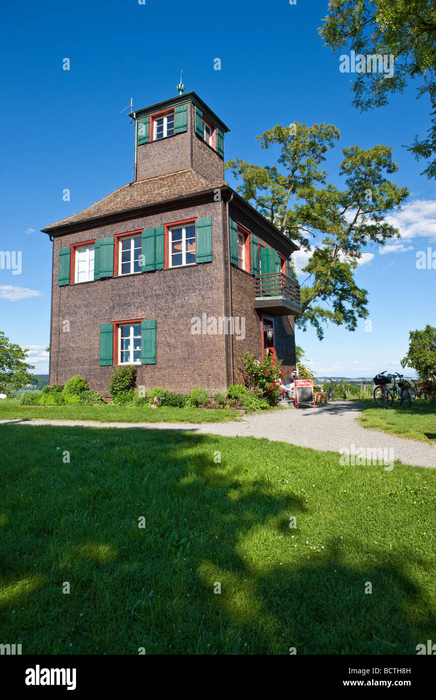 Guardia Alta, Reichenau, il punto più alto dell'isola, il lago di Costanza, Baden-Wuerttemberg, Germania, Europa Foto Stock