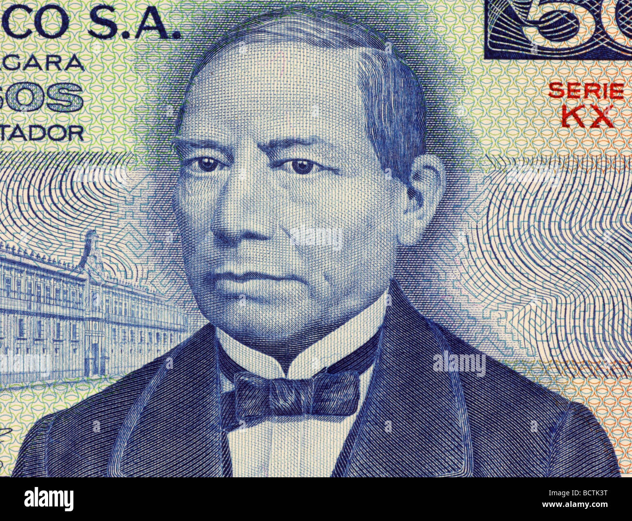 Benito Juarez su 50 pesos 1981 banconota dal Messico Foto Stock