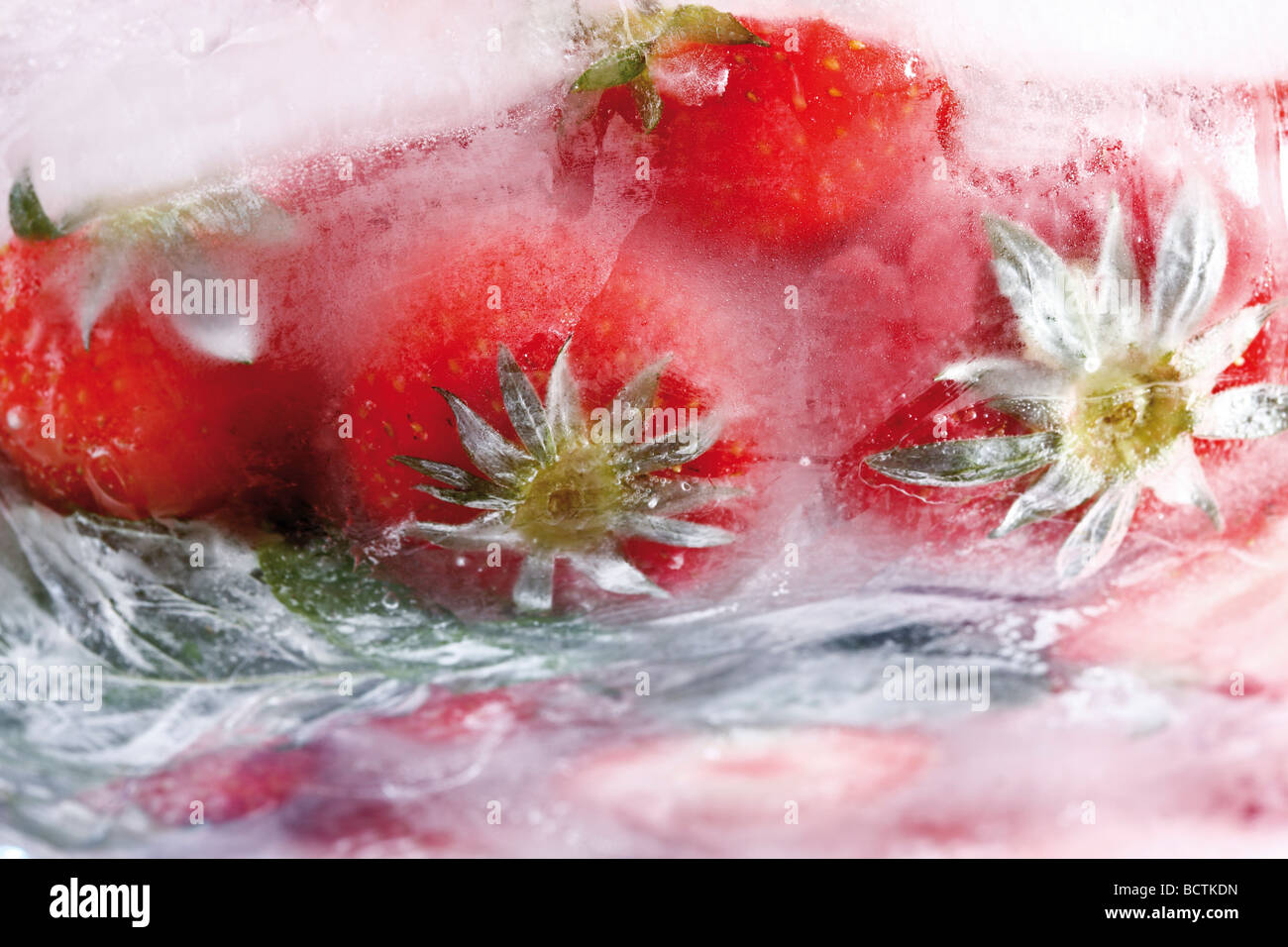 Le fragole congelate Foto Stock