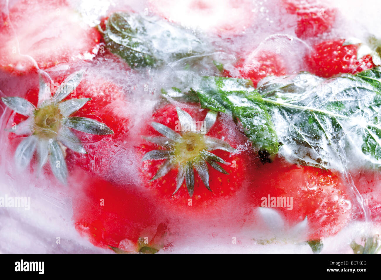 Le fragole congelate Foto Stock