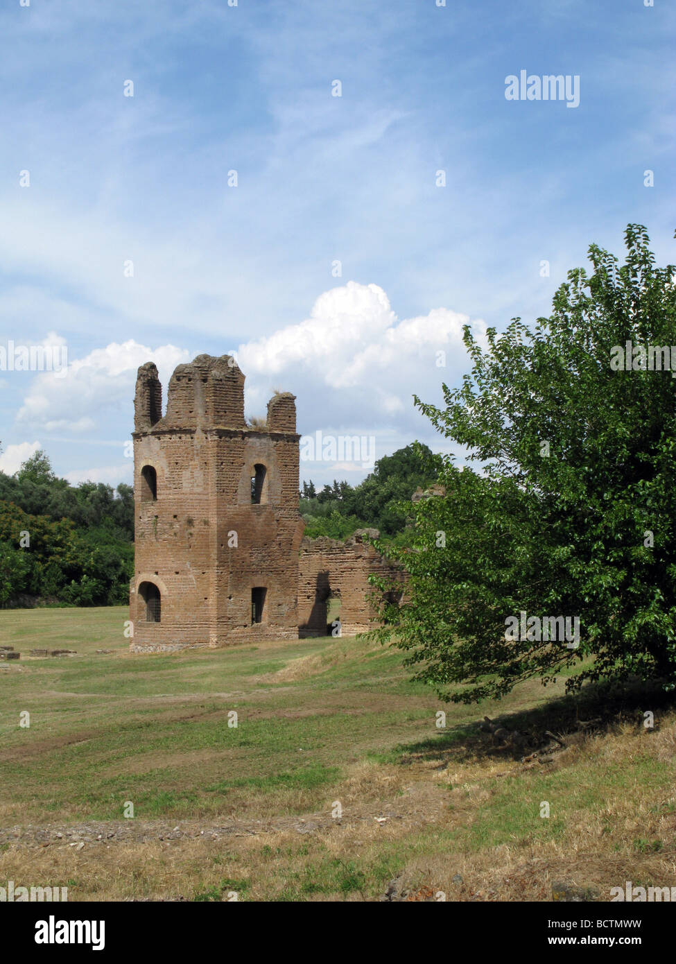 Il circo e villa di Massenzio sulla via appia antica di roma italia Foto Stock