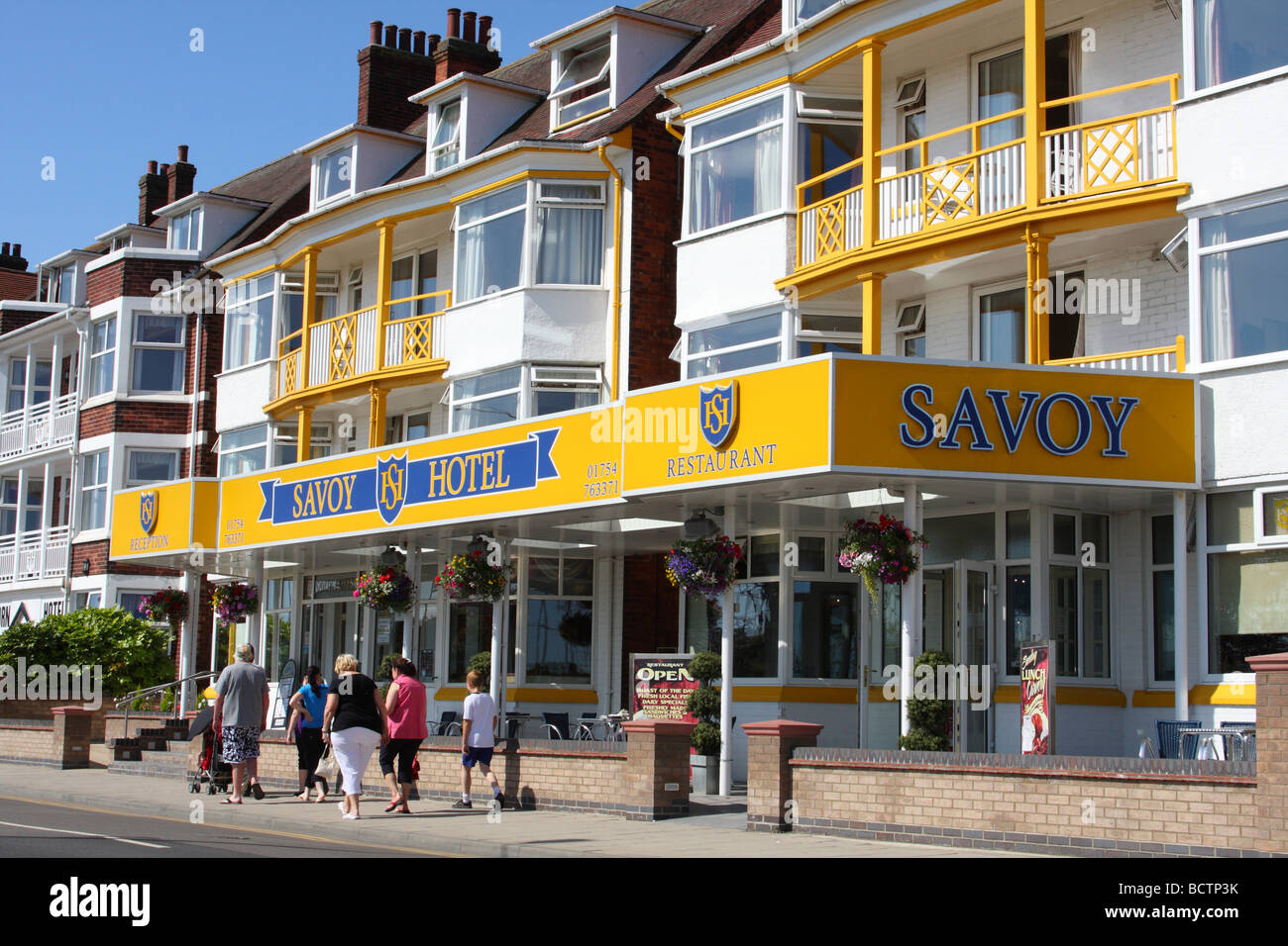 Il Savoy hotel fronte mare a Skegness, Lincolnshire, Regno Unito Foto Stock