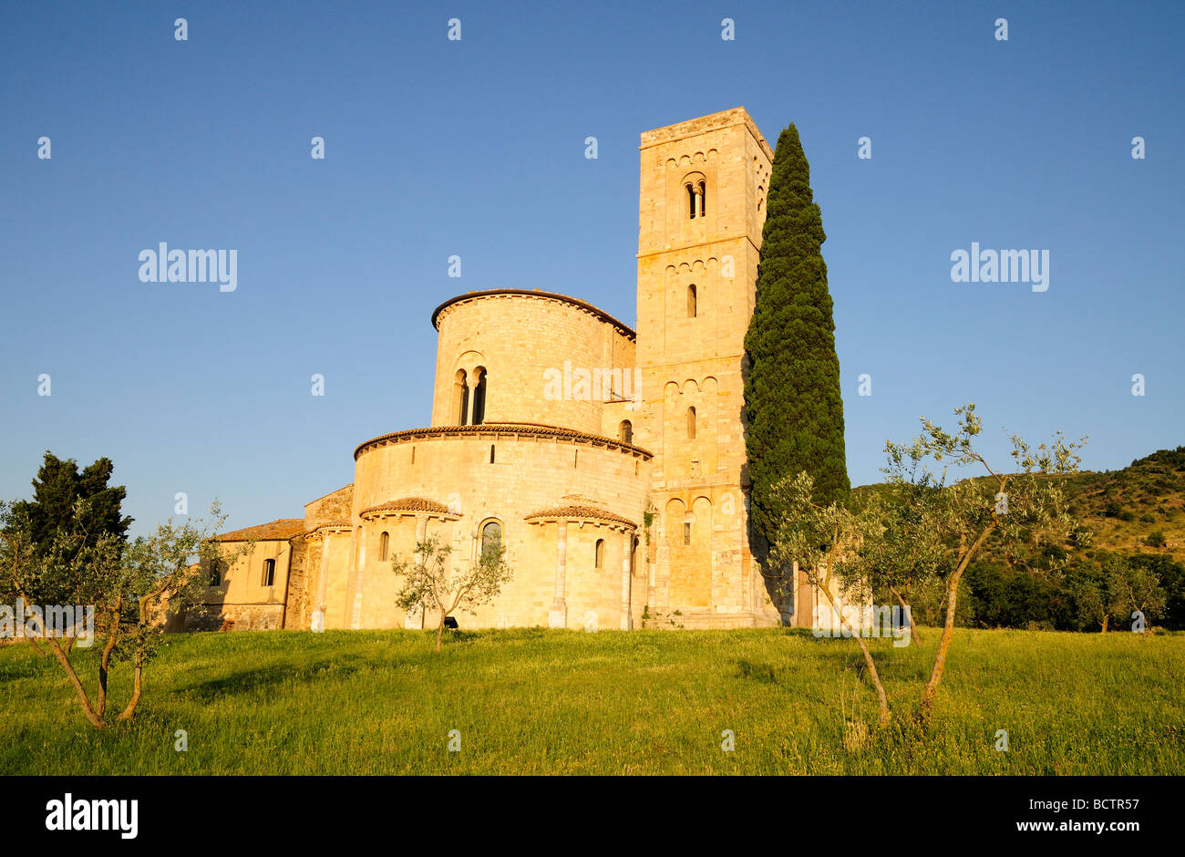 Sant'Antimo, monastero benedettino, Toscana Foto Stock