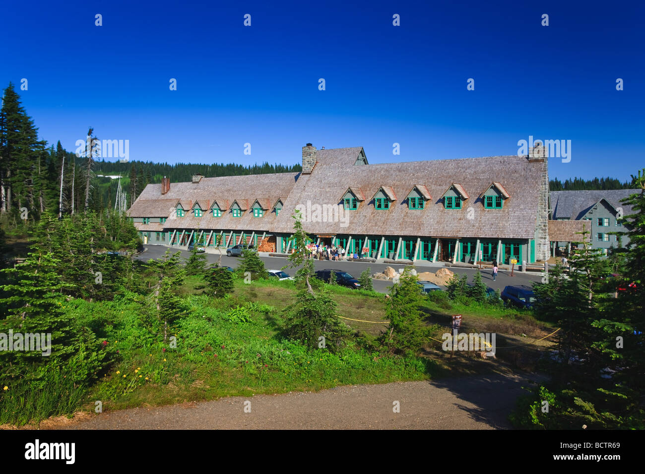 Paradise Inn lodge a monte Rainier nello Stato di Washington STATI UNITI D'AMERICA Foto Stock