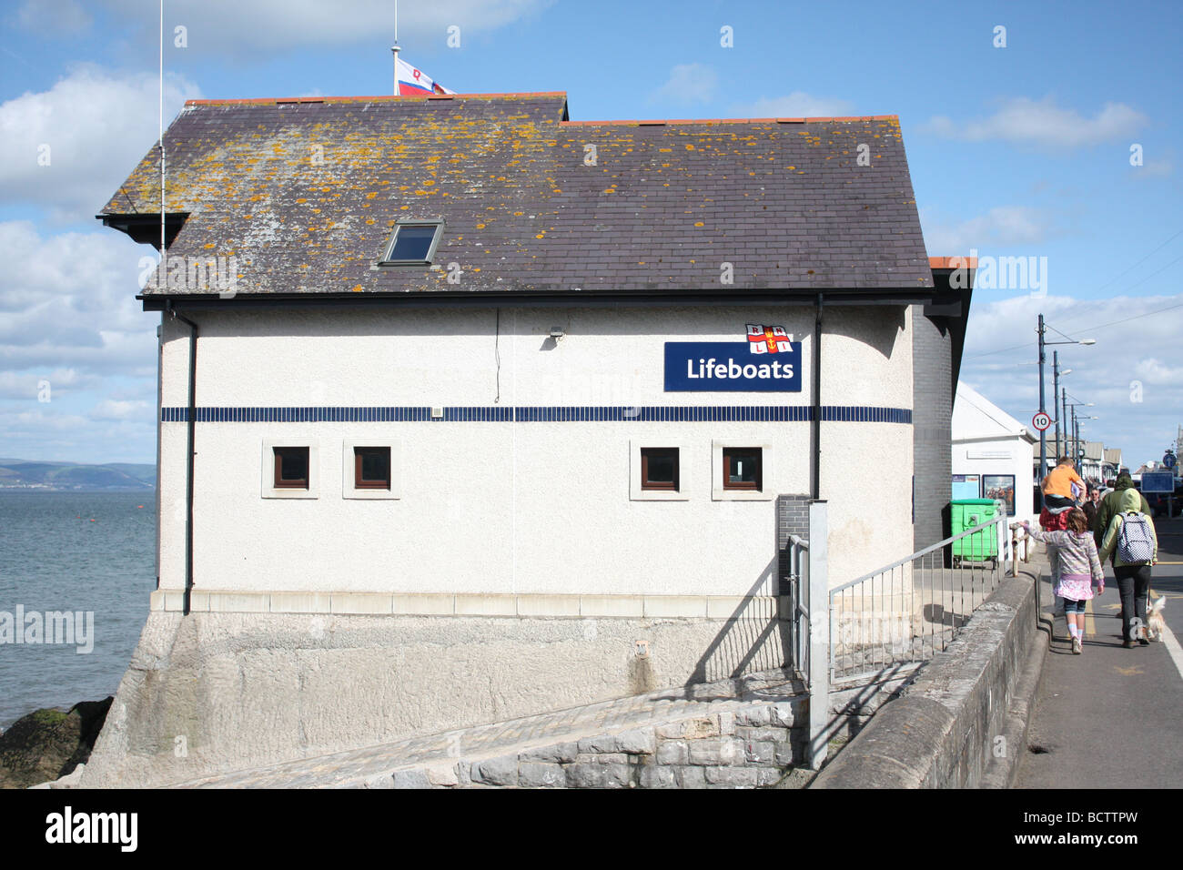 Scialuppa di salvataggio casa di Mumbles, Swansea in Galles del Sud Foto Stock