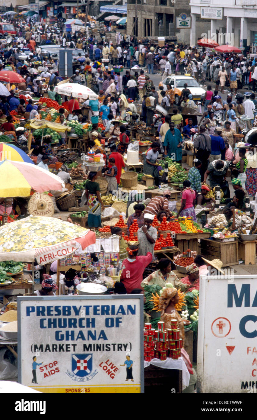 Mercato makola Accra in Ghana Foto Stock