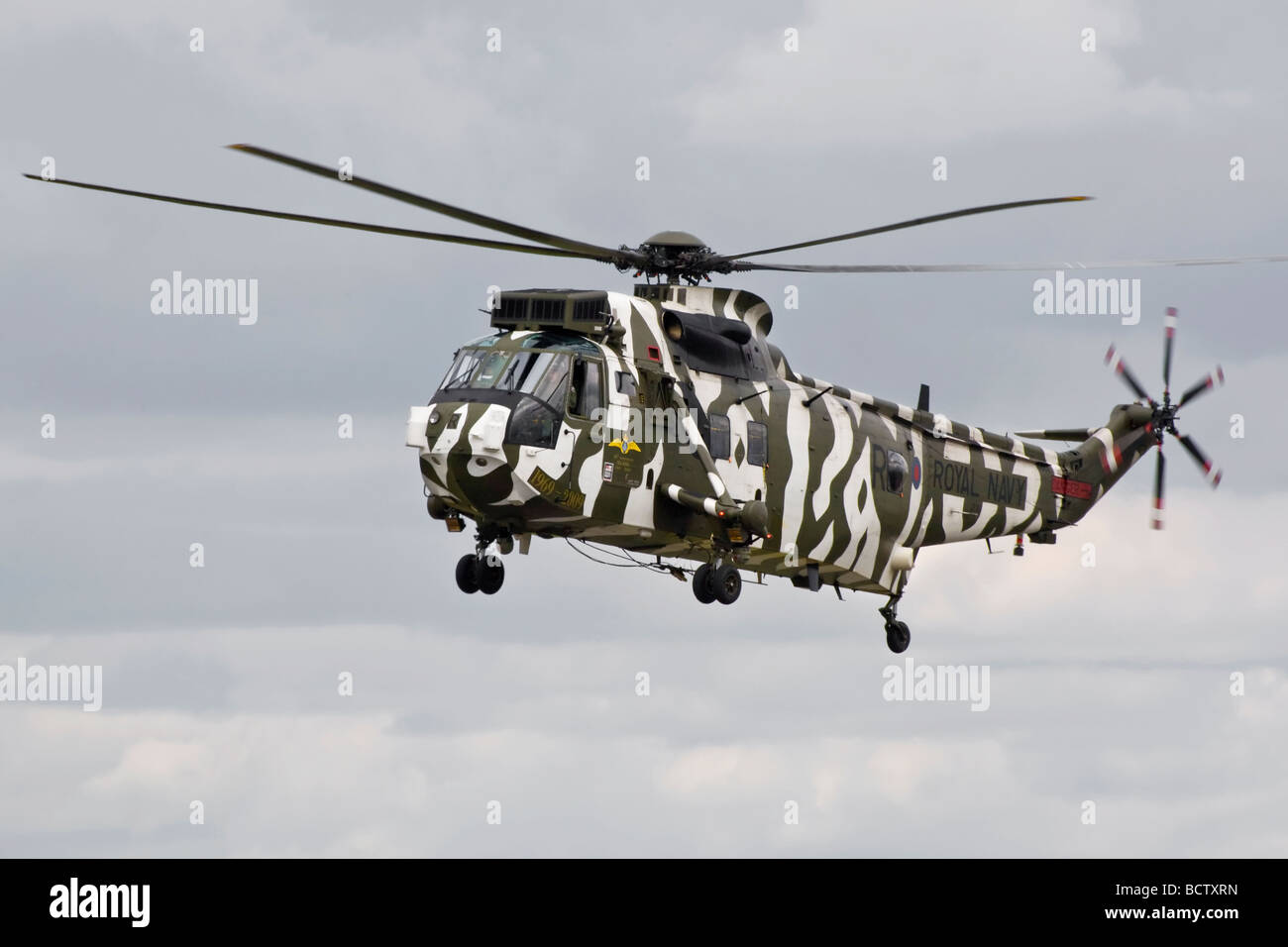 Un Westland Sea King elicottero commando della Royal Navy Foto Stock