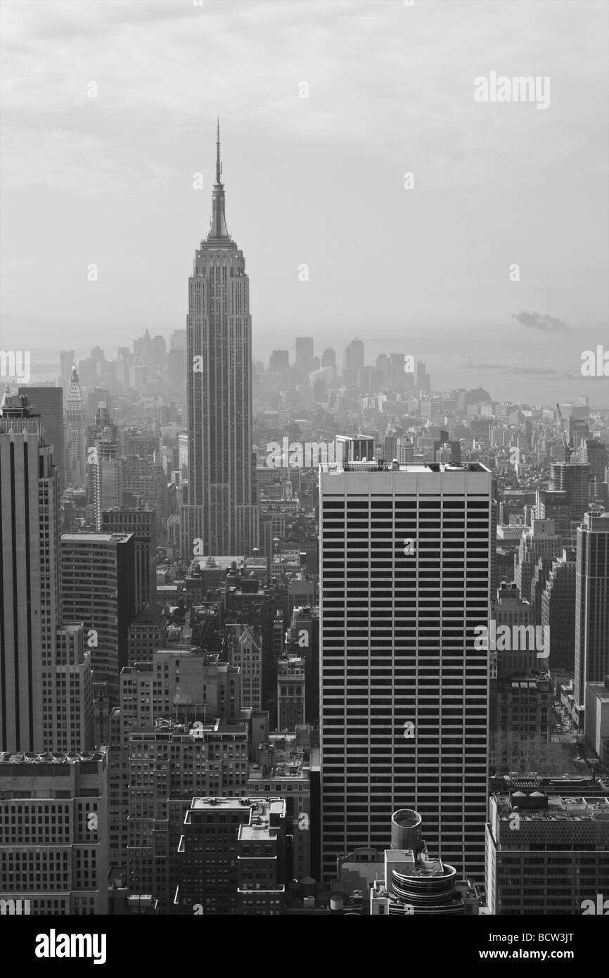 Vista di New York dal centro Rockefella Foto Stock