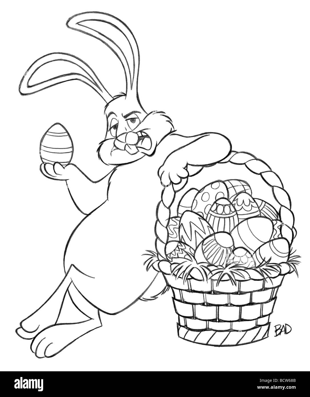 Nido di pasqua uovo 1 da Brian Diskin, illustrazione Foto Stock