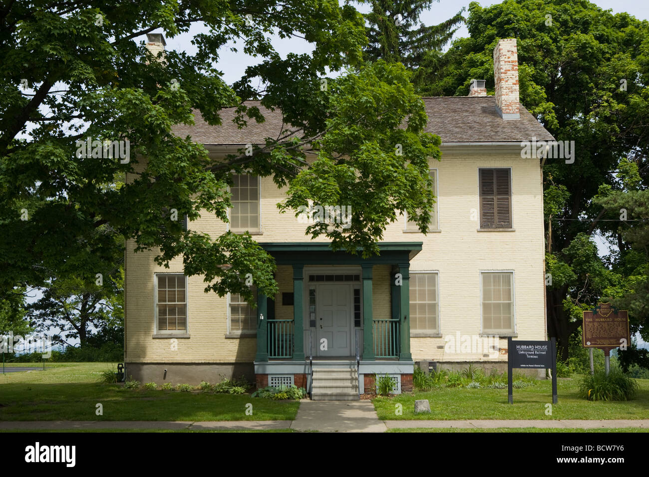 La casa di Hubbard importante Underground Railroad Terminus in Ashtabula Ohio Foto Stock