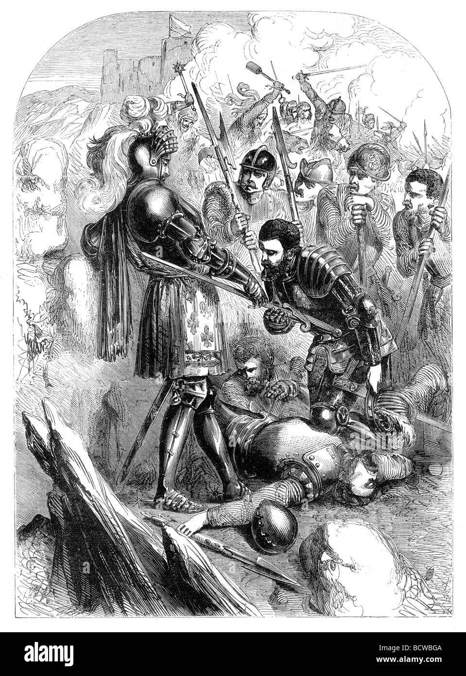 Francesco I Re di Francia preso prigioniero nella battaglia di Pavia 24 Febbraio 1525 Foto Stock