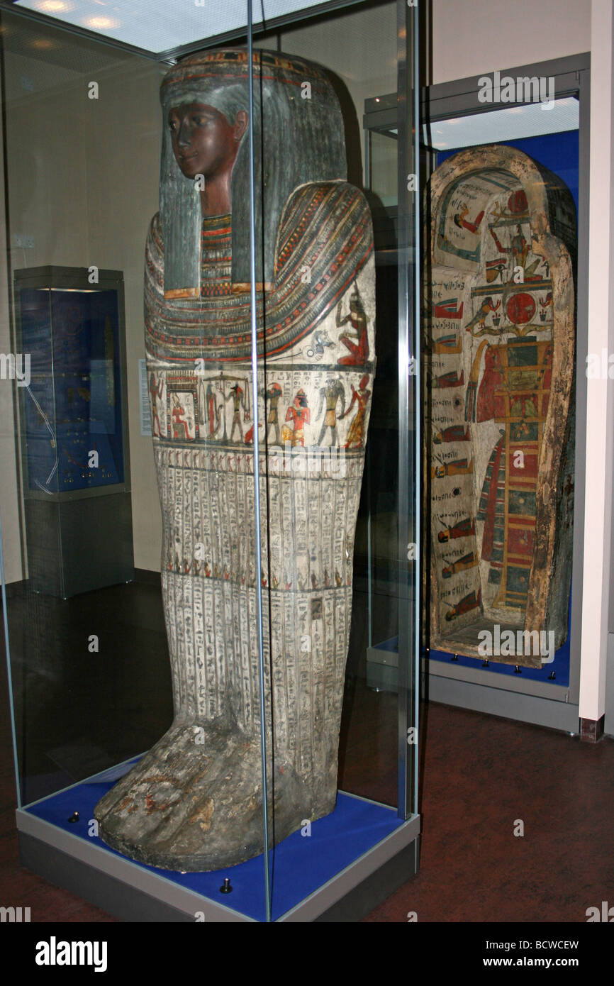 Bara di Padiamun da Tebe, Dynasty 22 prese a Liverpool Museum, England, Regno Unito Foto Stock