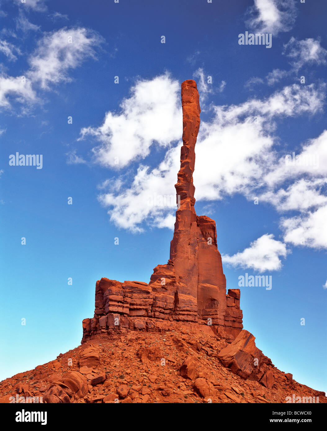 Totem formazione di roccia, Monument Valley, Arizona, Stati Uniti d'America Foto Stock