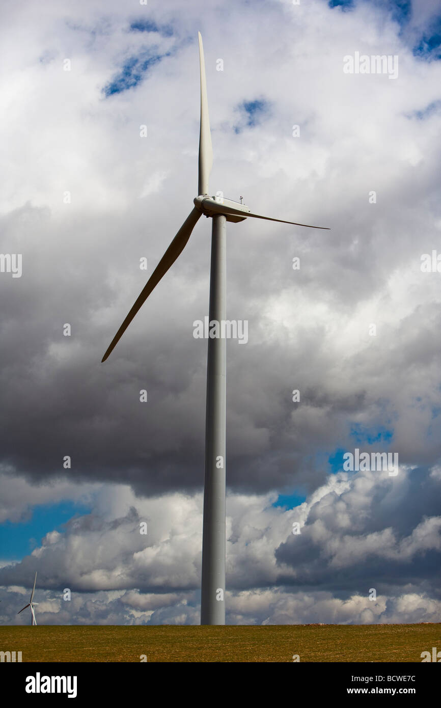 Le turbine eoliche. Albacete. Castilla-La Mancha. Spagna Foto Stock