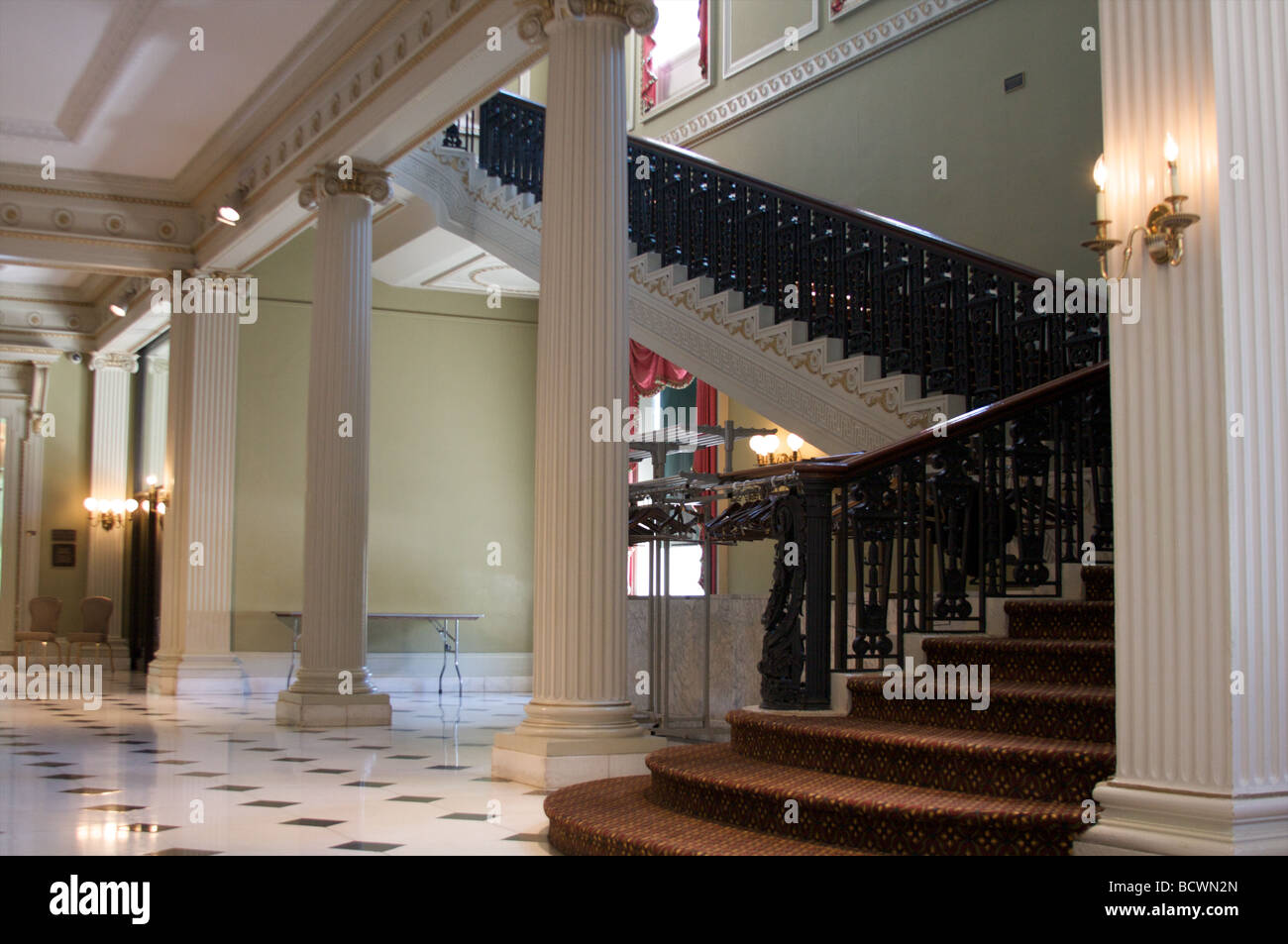 Sala principale di Twombly Mansion a Fairleigh Dickenson University Campus Florham Foto Stock