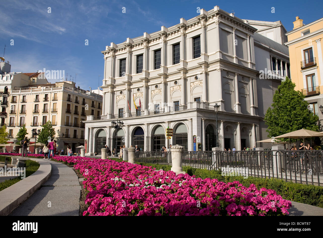 La casa dell'Opera Plaza de Oriente Square Madrid Spagna Foto Stock