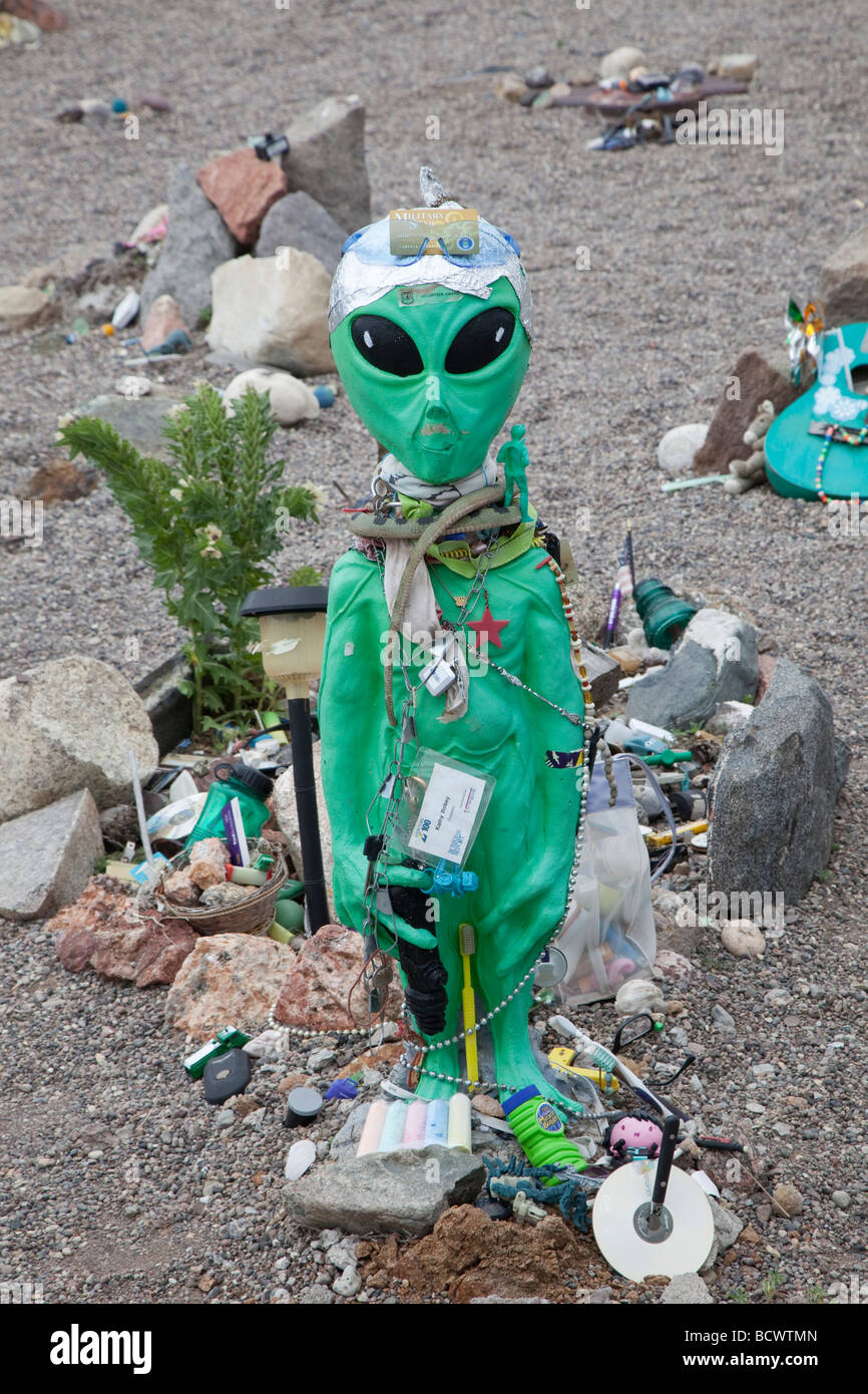 La torre di avvistamento UFO, una attrazione turistica in Colorado di San Luis Valley Foto Stock