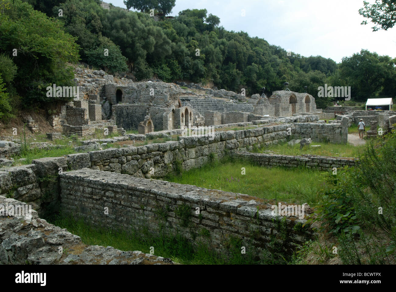 Il Santuario di Asclepio a Butrinto in Albania Foto Stock