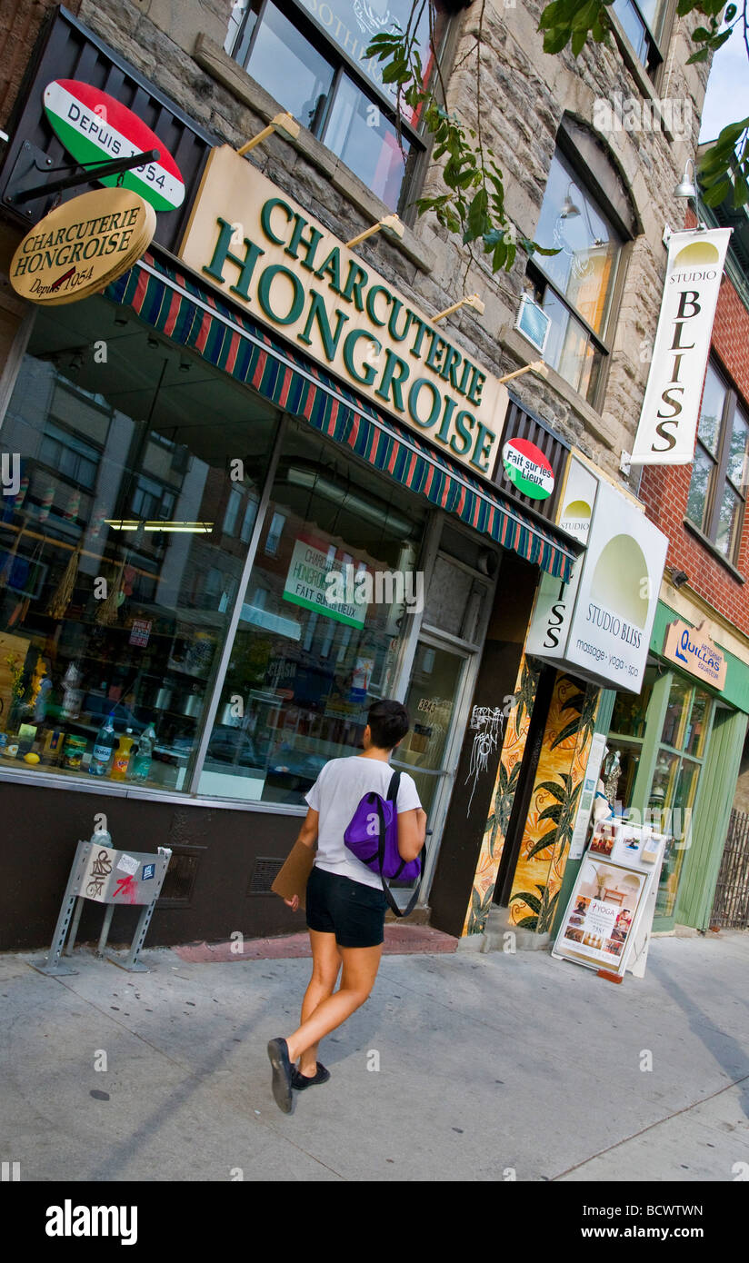 Boulevard Saint laurent Montreal Canada Foto Stock
