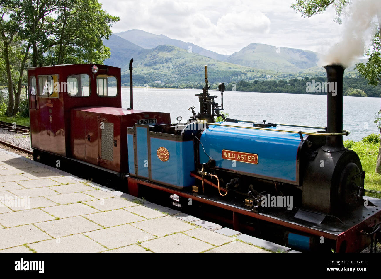 Llanberis Lake Railway 3 Foto Stock