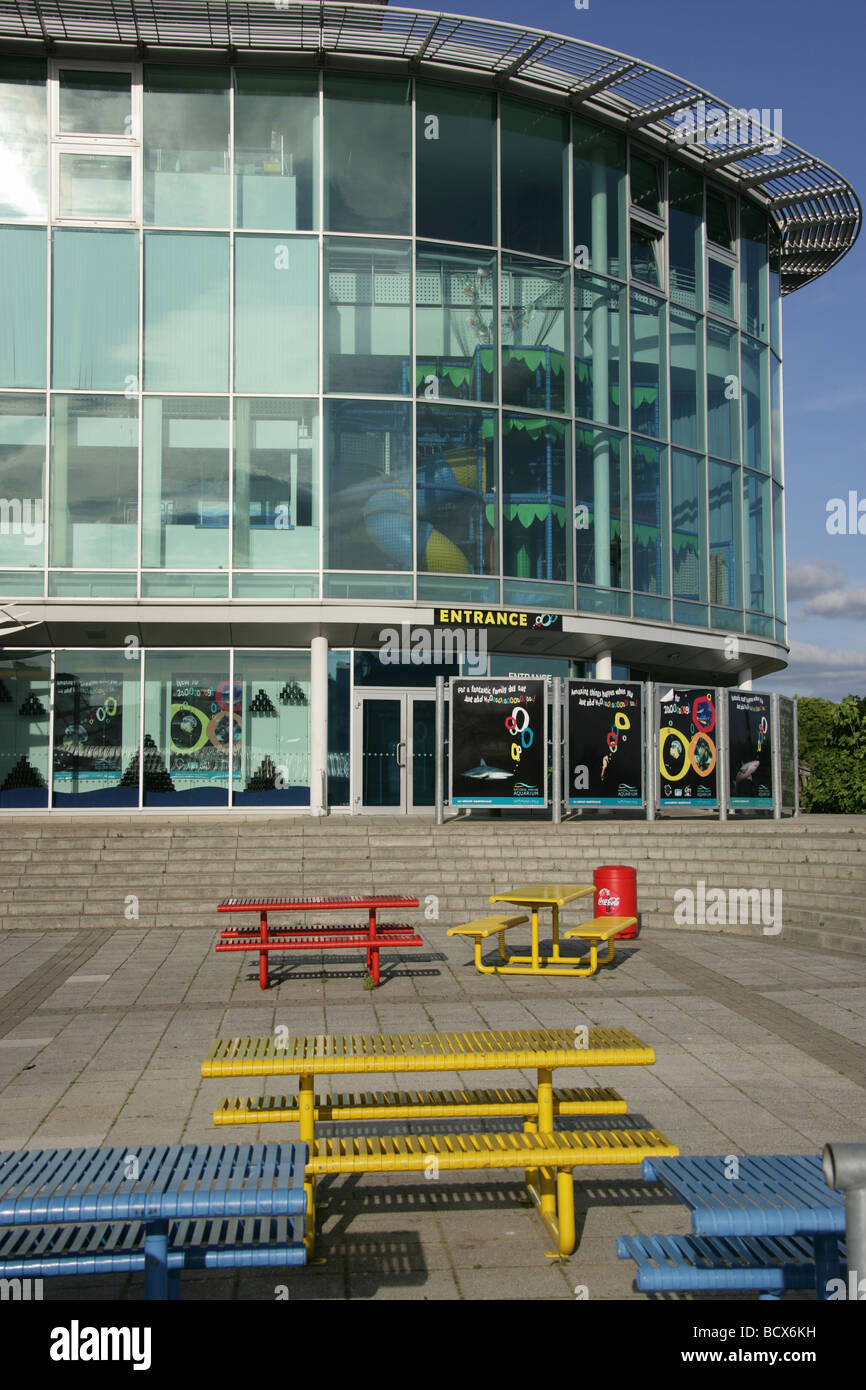 Città di Plymouth in Inghilterra. Plymouth è National Marine Aquarium al Coxside. Foto Stock