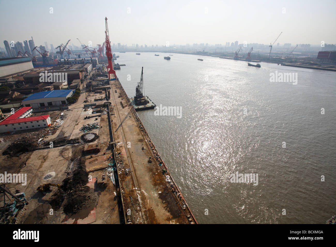 Cantiere,Shanghai, Cina Foto Stock