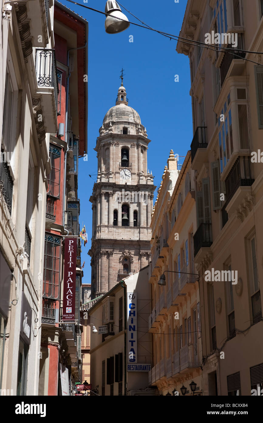 Malaga Costa del Sol Spagna vista della Cattedrale di Malaga. Malaga. Andalusia. Spagna Foto Stock