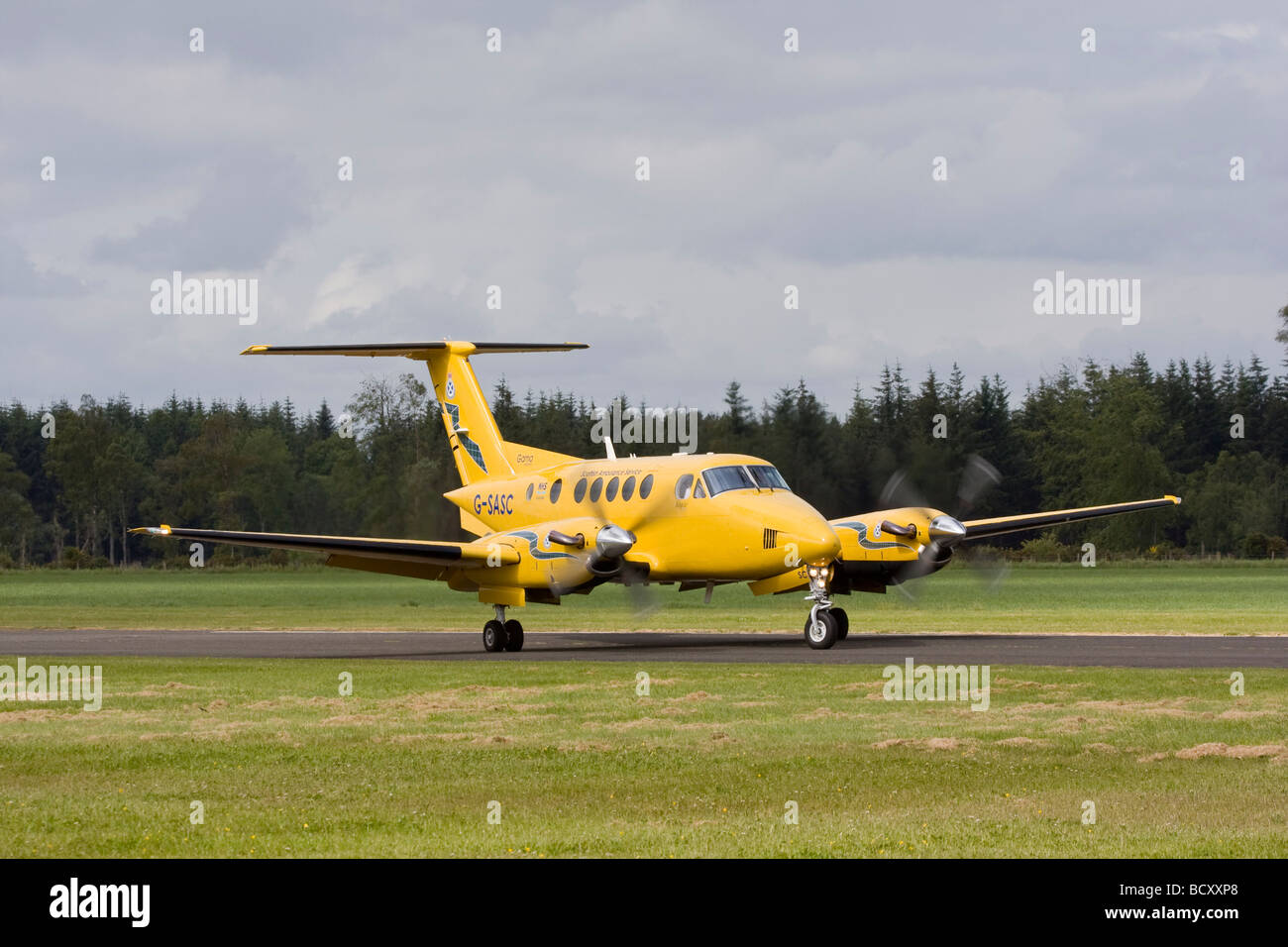 Il faggio Super King Air 200 Scottish Air Ambulance Service Gama Aviation Foto Stock
