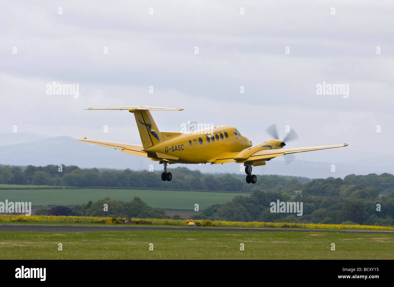 Il faggio Super King Air 200 Scottish Air Ambulance Service Gama Aviation Foto Stock