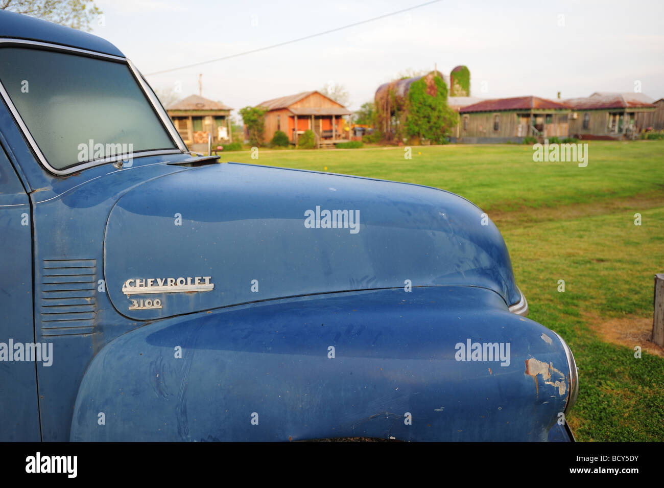 Stati Uniti Mississippi Clarksdale Shack fino Inn hotel old chevorlet pick up truck Foto Stock