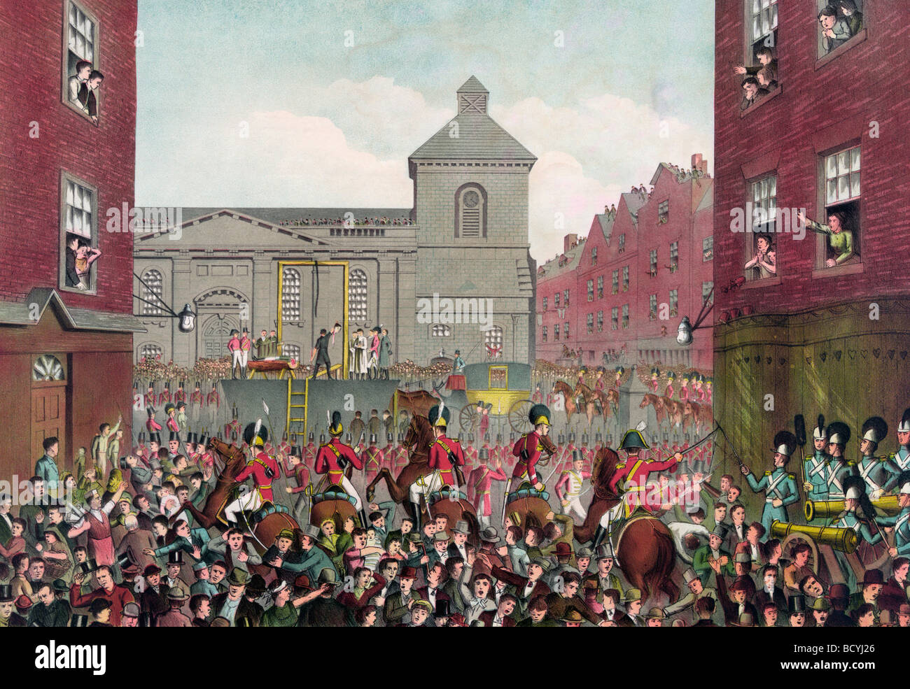 L'esecuzione di Robert Emmet, nazionalista irlandese, 1778 - 20 settembre 1803. Foto Stock