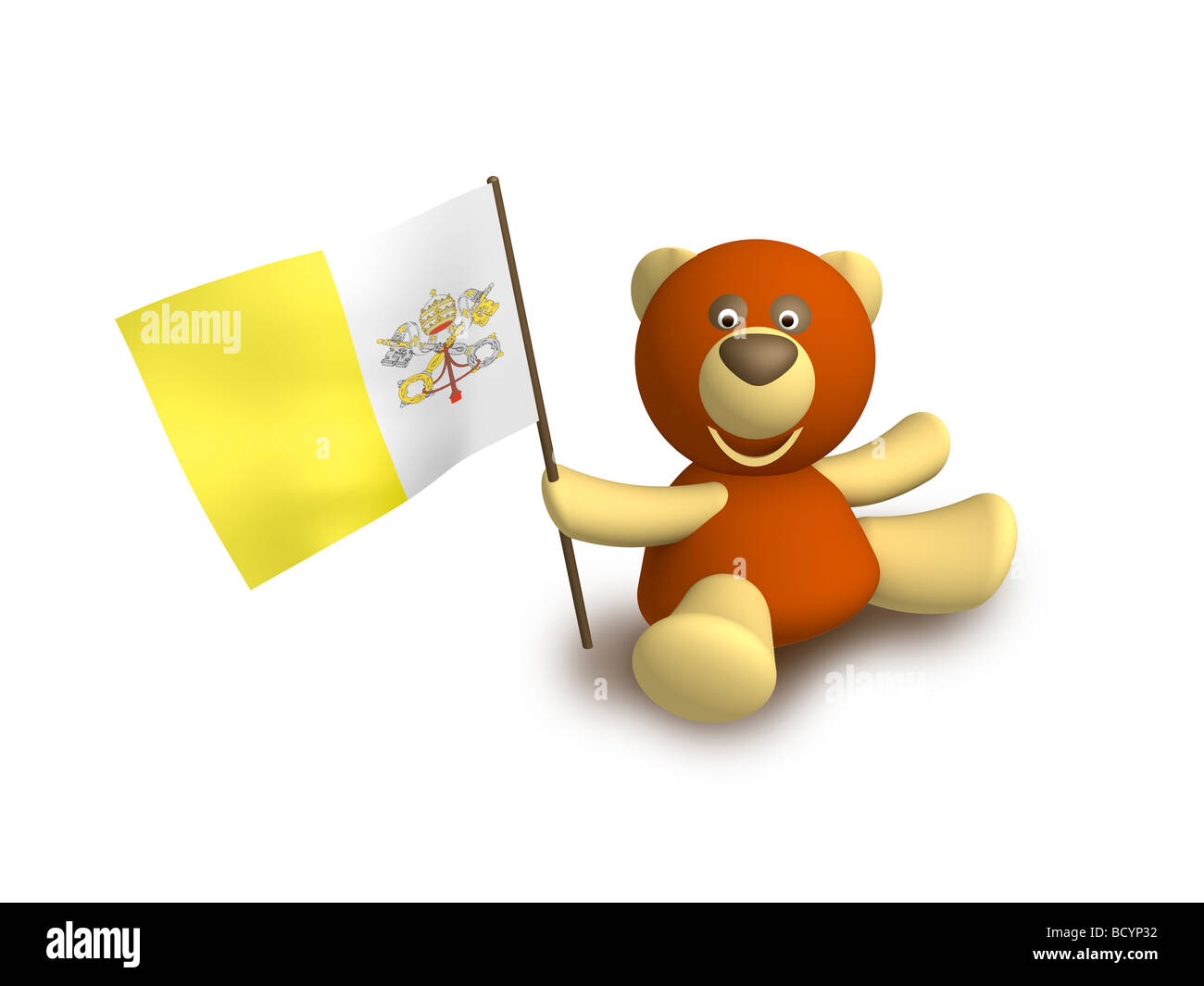 Città del Vaticano ( la santa sede ) bandiera Foto Stock