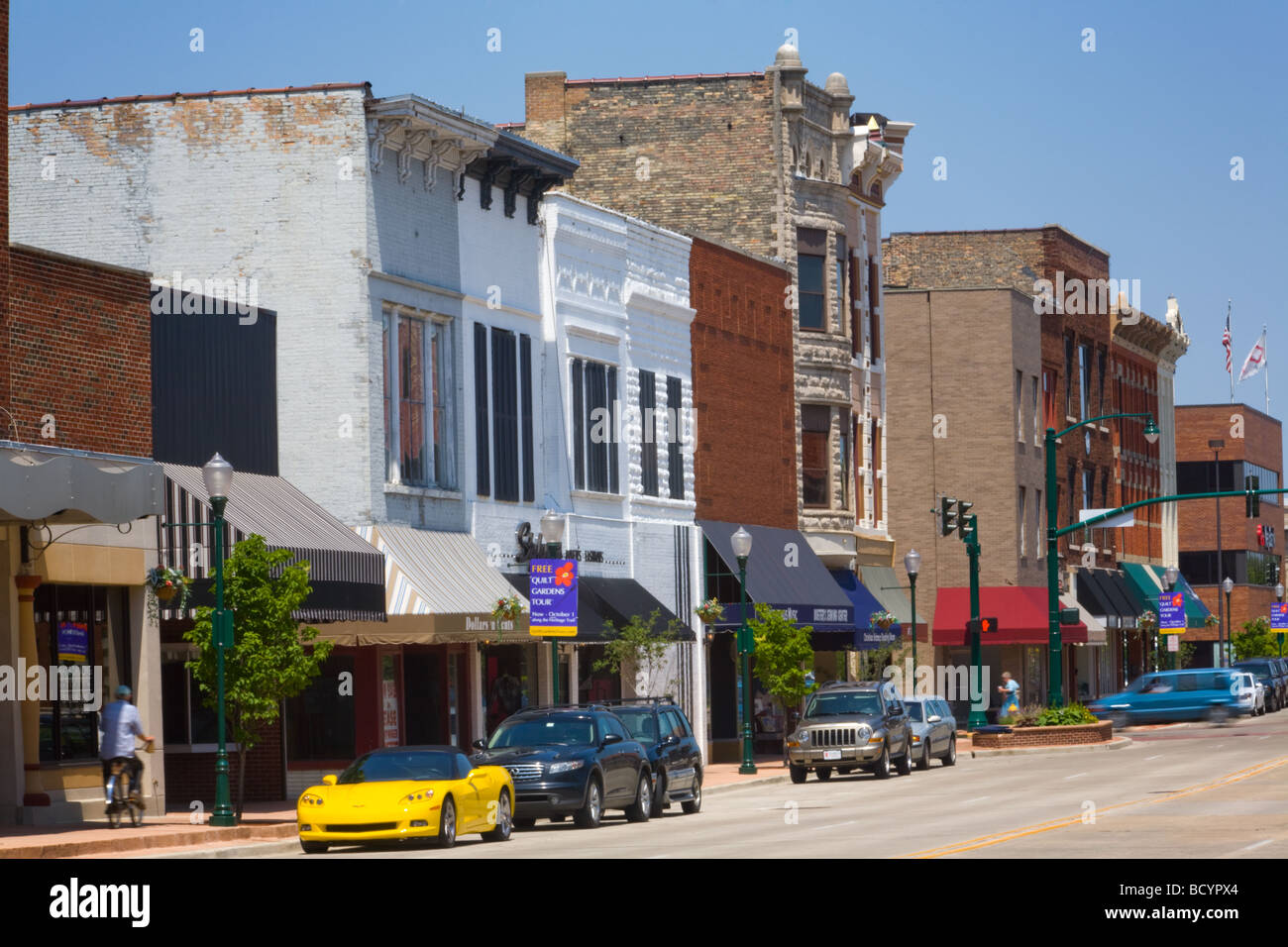 Quartiere degli affari di Elkhart Indiana Foto Stock