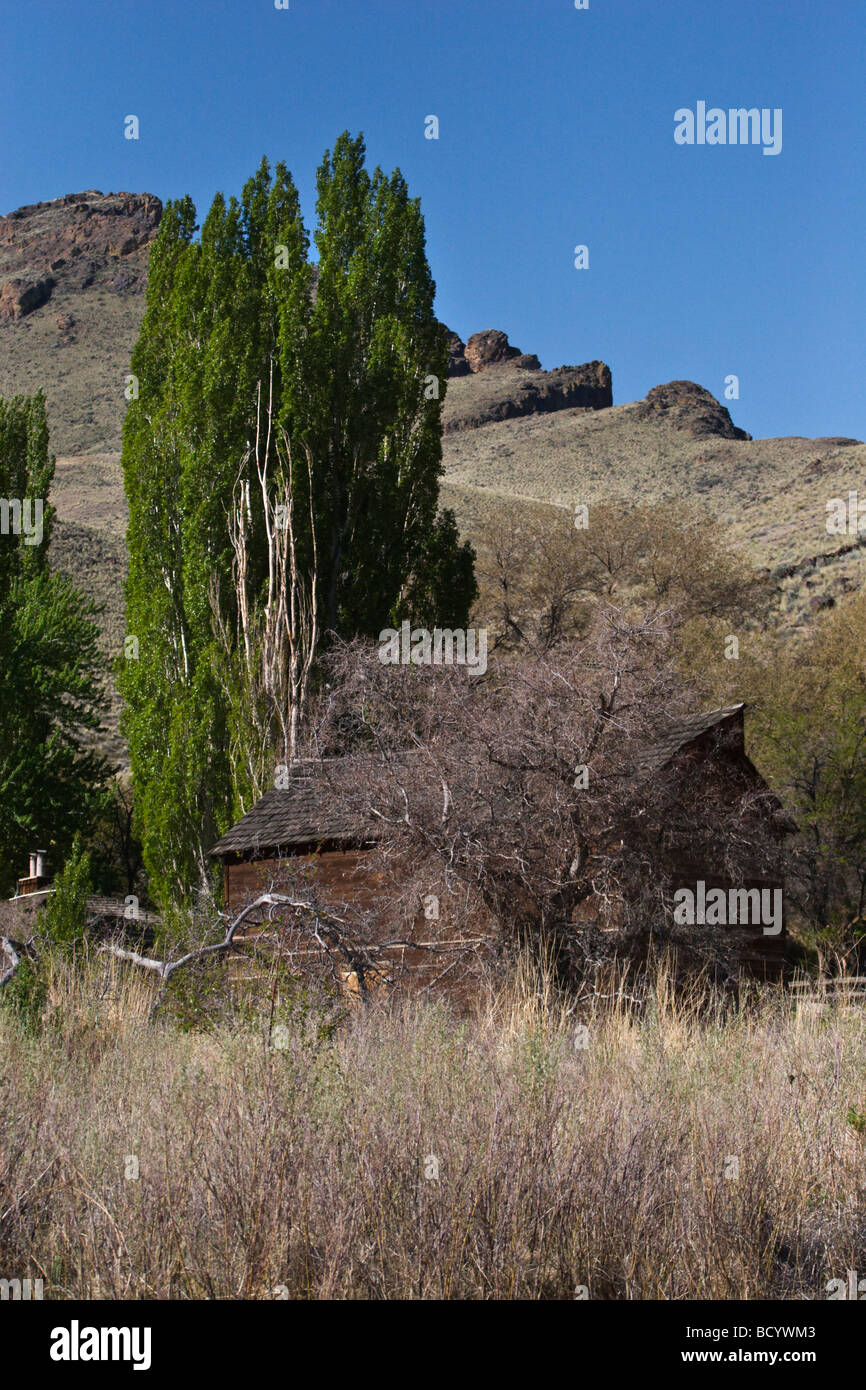 Un ranch remoti lungo la selvaggia e scenic OWYHEE RIVER OREGON ORIENTALE Foto Stock