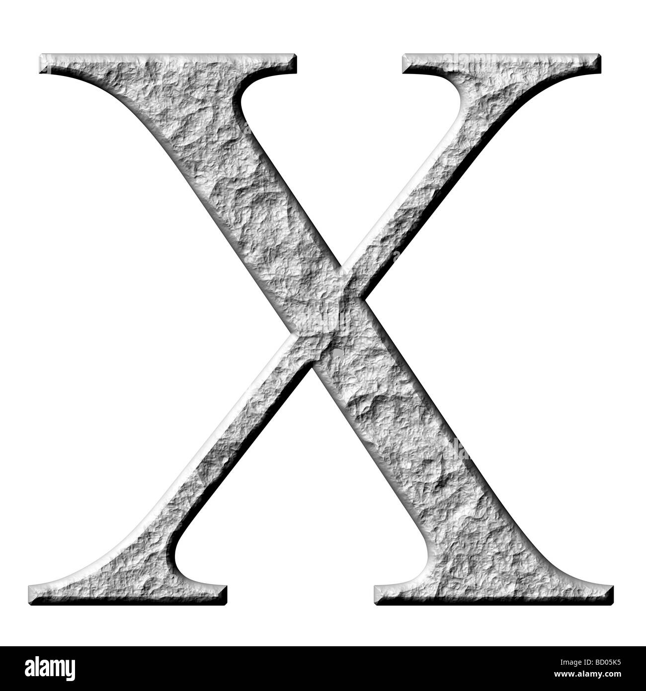 3d stone lettera greca Chi Foto Stock