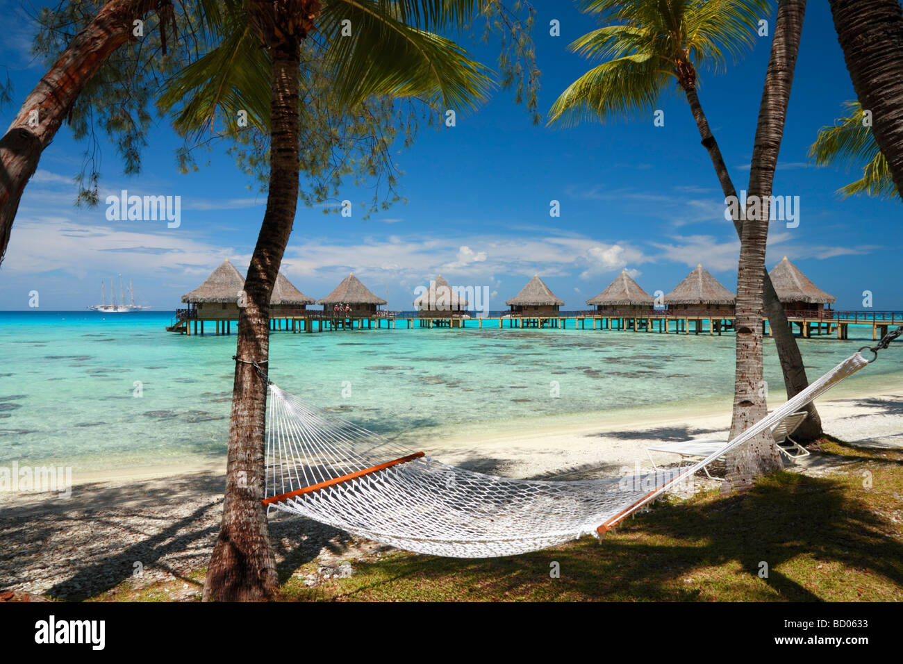 Kia Ora Resort, Rangiroa, Arcipelago Tuamotu, Polinesia Francese Foto Stock