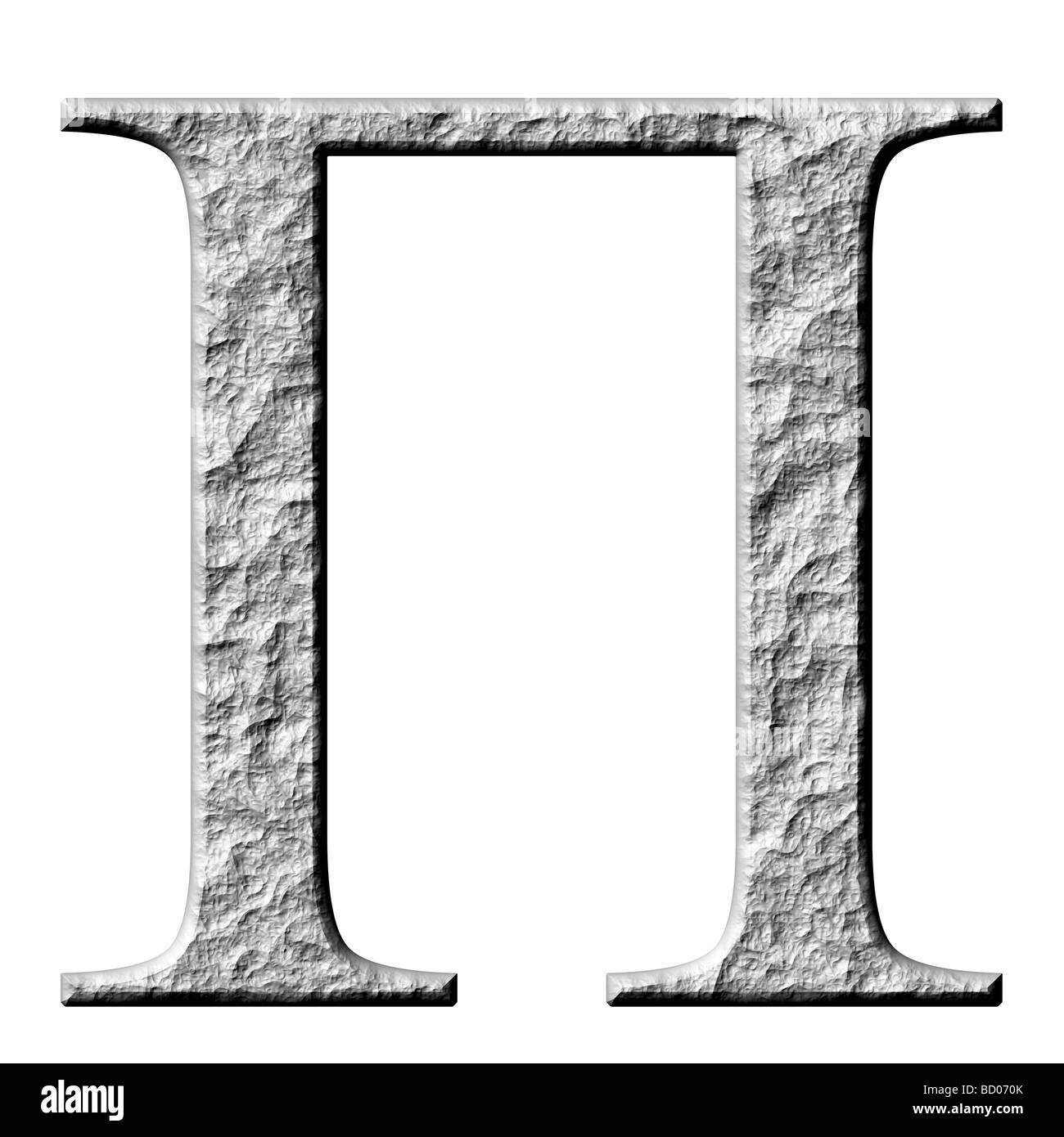 3d stone lettera greca Pi Foto Stock