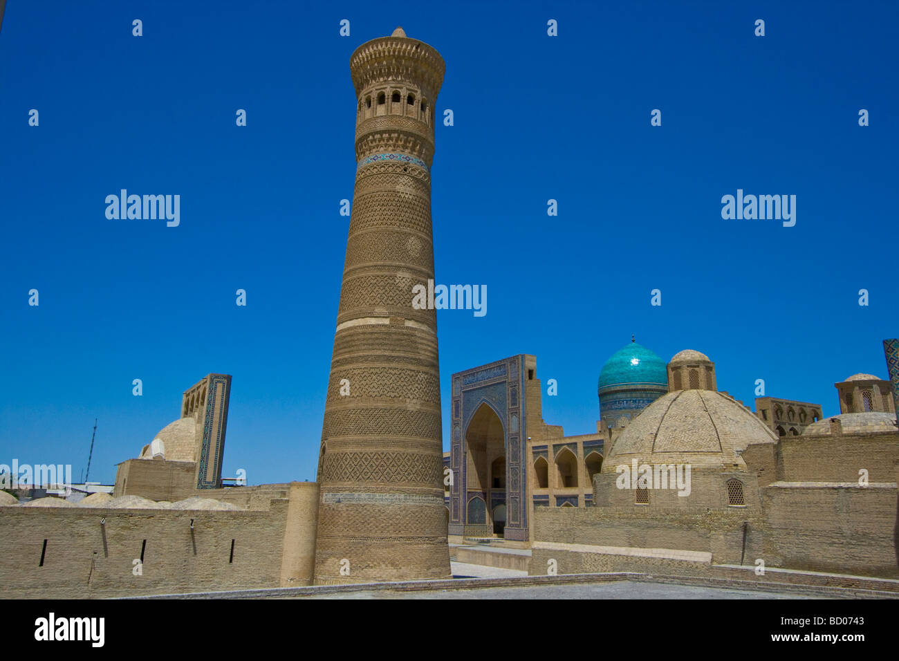 Minareto Kolon a Bukhara Uzbekistan Foto Stock
