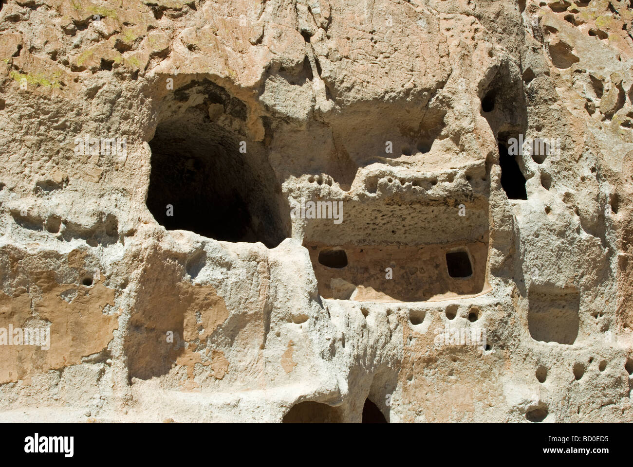 Rovine, Bandelier National Monument, Nuovo Messico Foto Stock