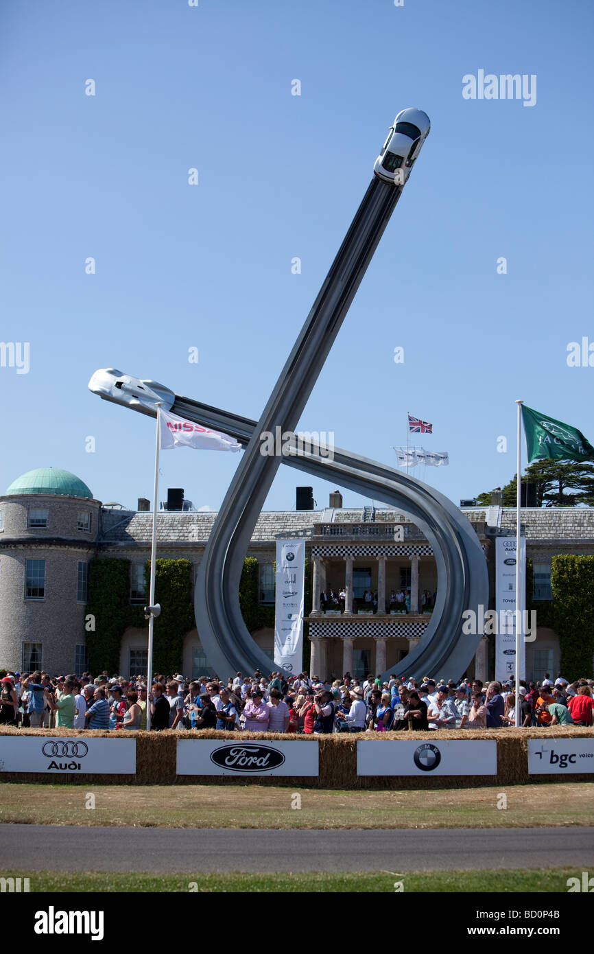 Audi scultura, Goodwood House e pista da corsa Foto Stock