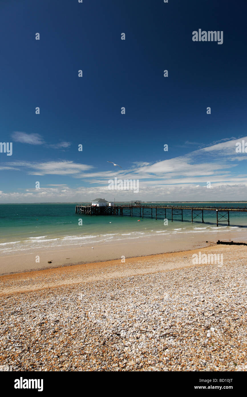 Una vista delle spiagge in Totland Bay Area, Isola di Wight Foto Stock
