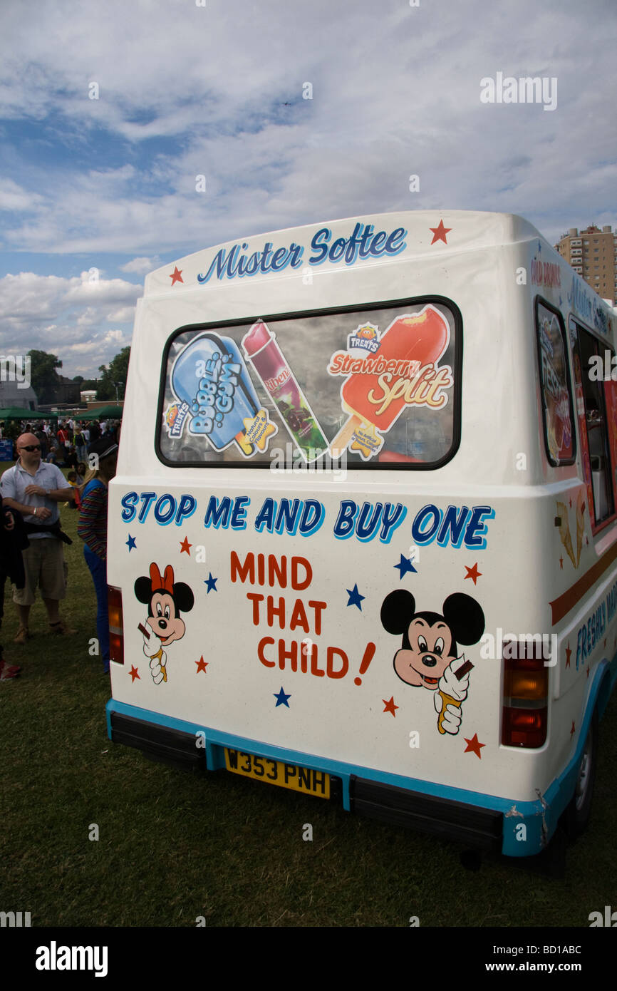 Ice Cream van Londra Inghilterra REGNO UNITO Foto Stock