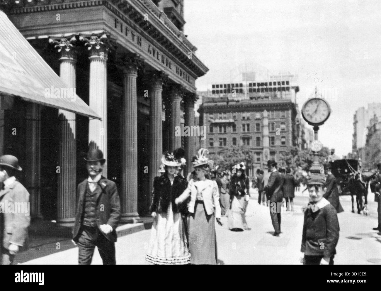 NEW YORK 1896 - La Quinta Avenue Hotel sulla Madison Square Foto Stock