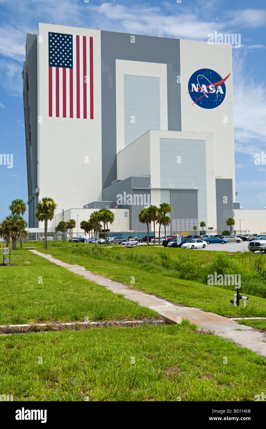 Gruppo di veicoli Edificio è stato costruito per consentire il montaggio verticale del Saturn V rocket per il programma Apollo. Foto Stock